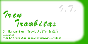 iren trombitas business card